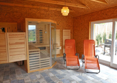 Saunahaus direkt am Garten